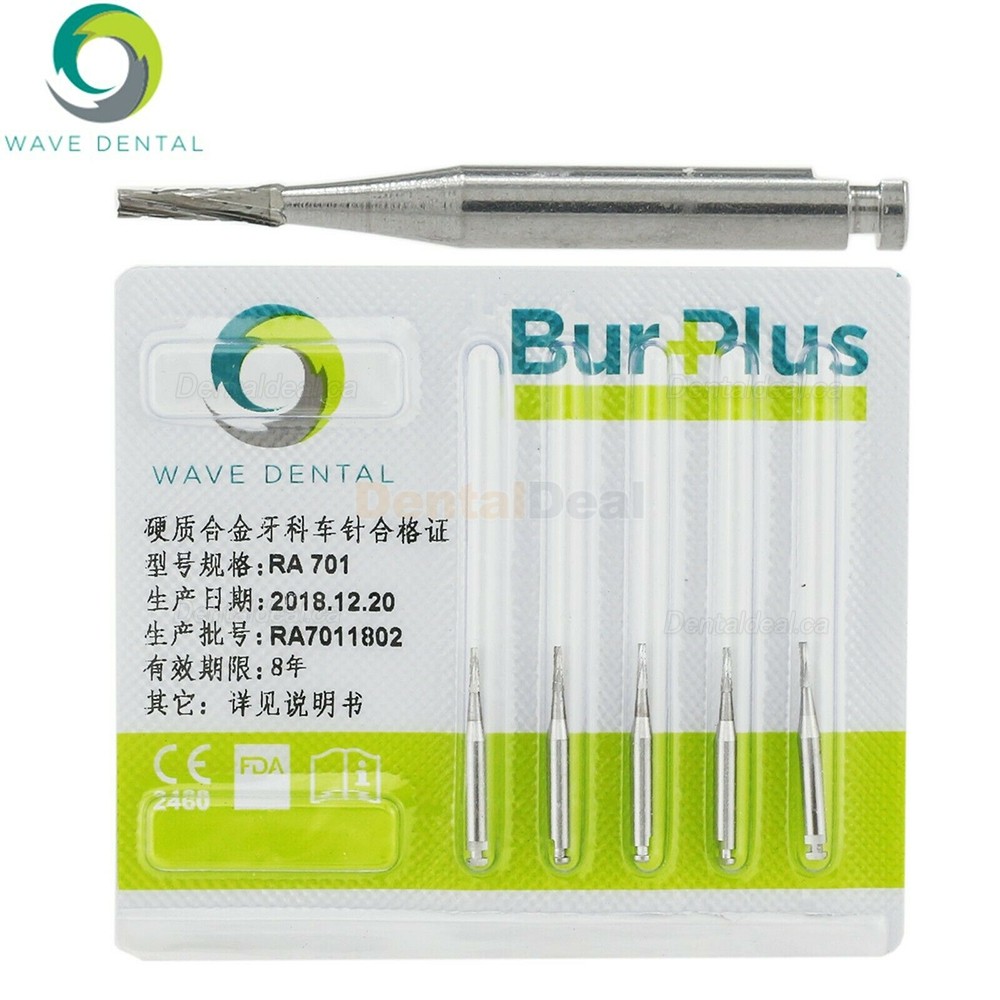 10Pcs RA 699 701 702 Burs Dental Latch-type Taper Fissure Carbide Burs